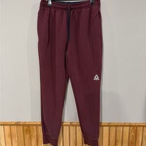 Reebok Men's Burgundy Joggers